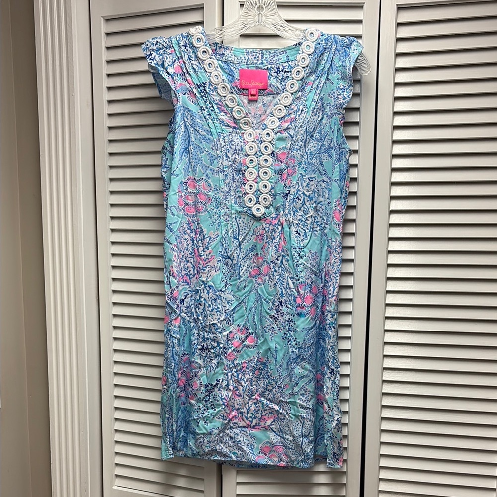 Lilly Pulitzer Blue and Pink Floral Dress